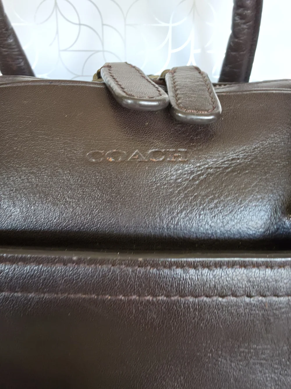 Coach Dark Brown Leather Briefcase